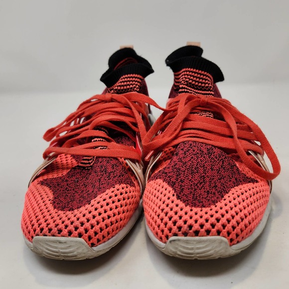 Adidas Stella McCartney Womens Edge Knit Trainer Sneakers 7.5 Pink Black Mid Top - Picture 3 of 9